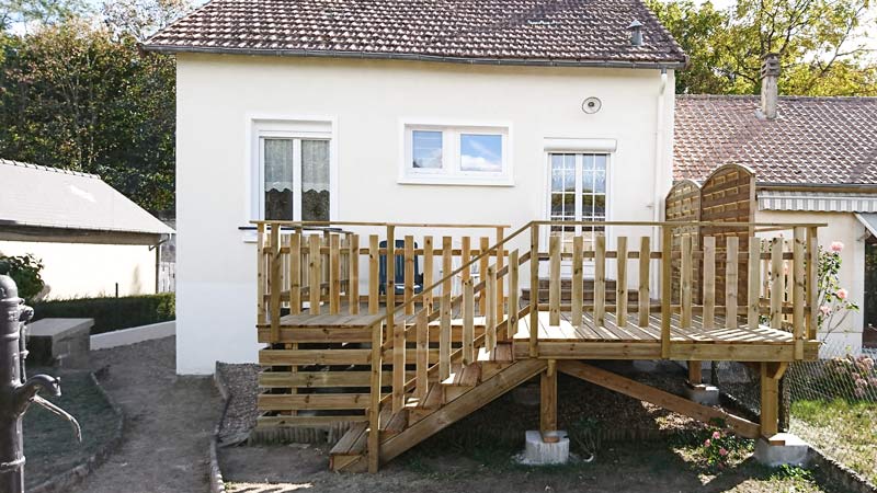 terrasse sur pilotis